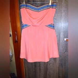 Strapless Coral Charlotte Russe Dress